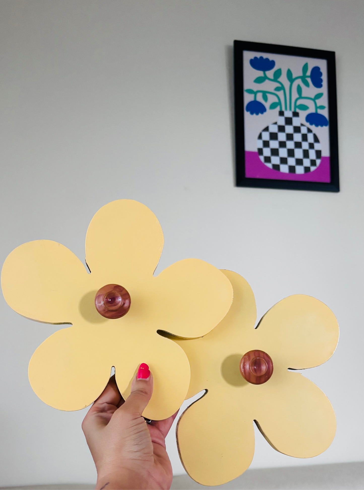 Flower Wall Hooks( Set of 2)