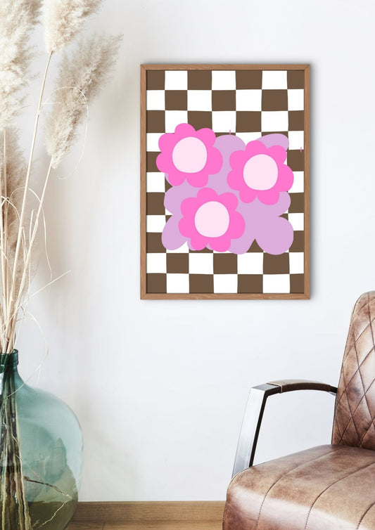 Floral Funk Checkered
