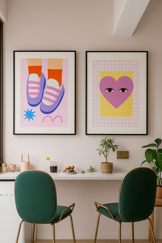 Heart and feet (Set of 2)